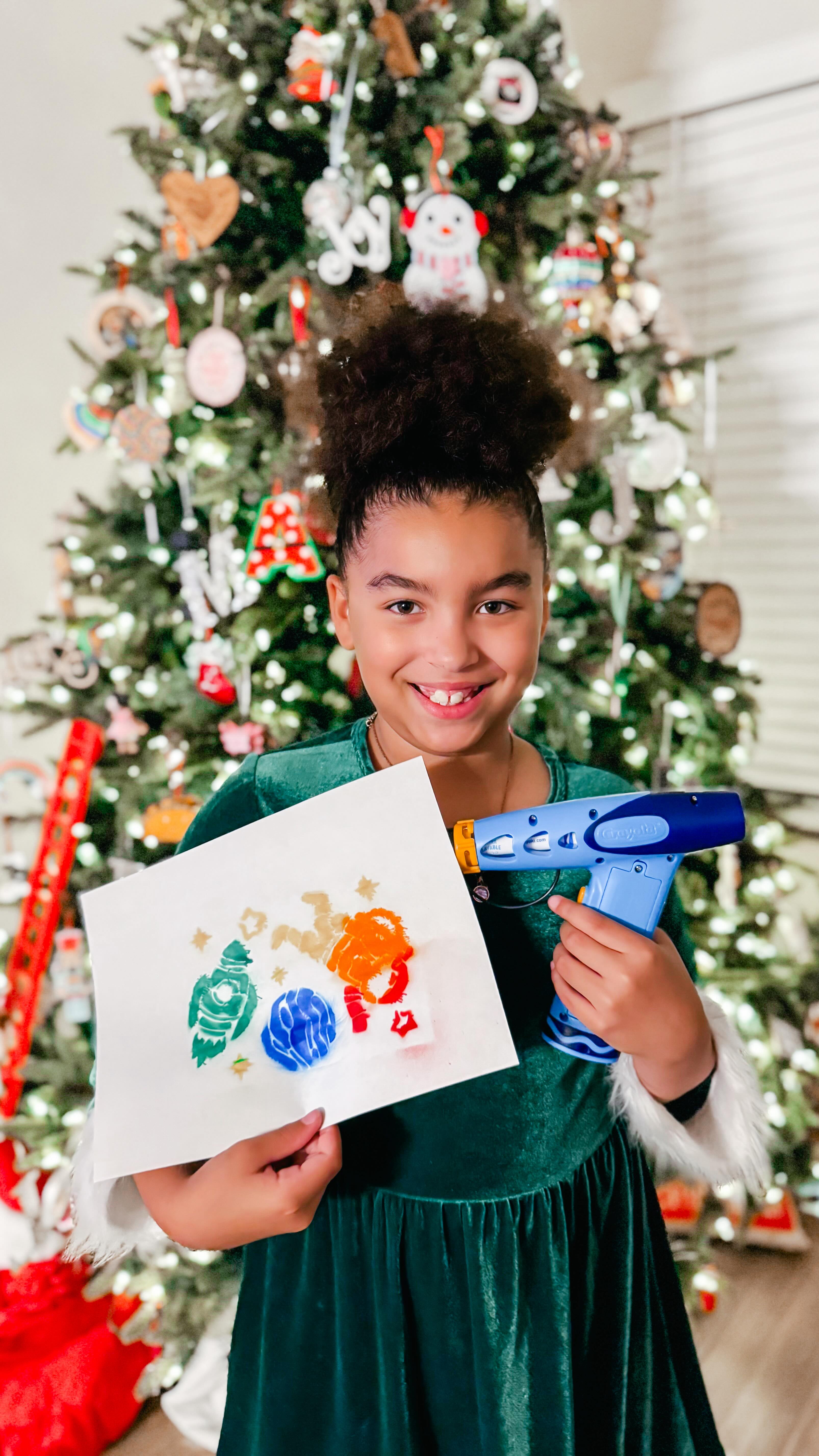 Instagram post by @the_stephen_3 for Crayola. Caption reads: #CrayolaPartner ✨ The Crayola Marker Airbrush Kit....