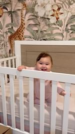 Instagram post by @itsaprilmarie for Carter's. Caption reads: #Ad Keeping up with a growing baby can be....