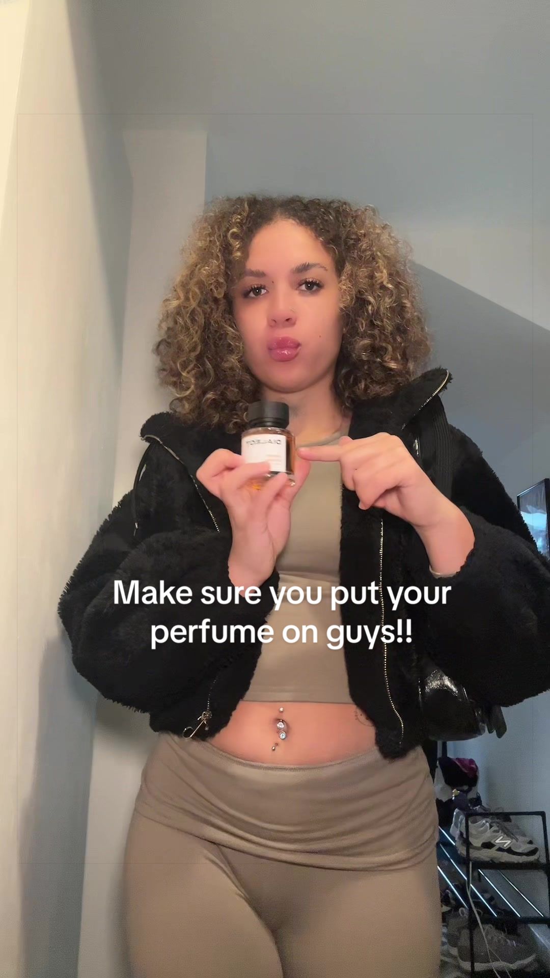 TikTok post by @myalouiise2 for Dialect Södertälje. Caption reads: Can’t leave the house without spraying my perfume....