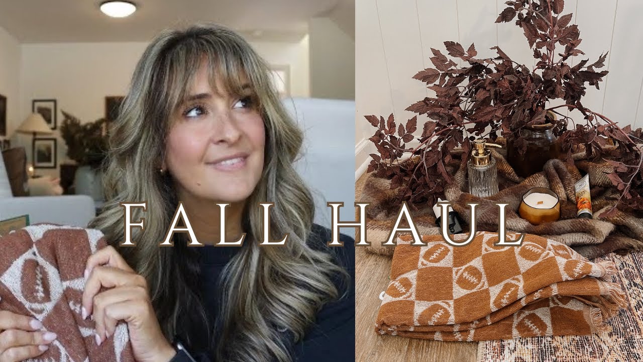 YouTube post by @thisgirlathome for Revival Rugs. Caption reads: Fall Home Decor Haul | Appetizer Recipe.