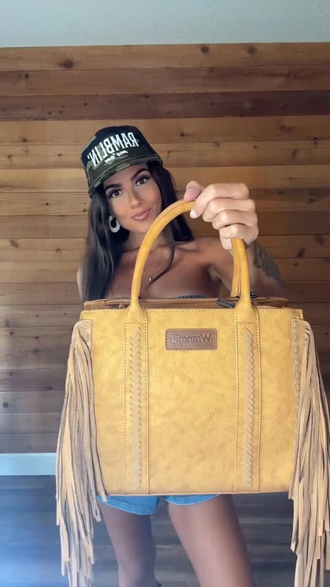 Instagram post by @cassidy_coletti for Montana West. Caption reads: @montanawestamazon haul 👜 which one is your [...].