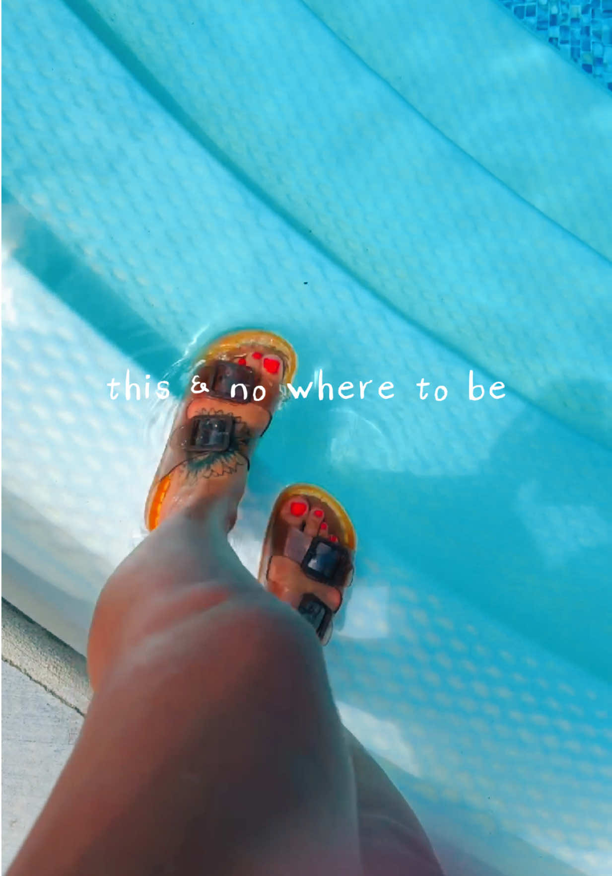 TikTok post by @connectwithbreck for Cushionaire. Caption reads: [...] sandals are my all time fav! 🌊✨....