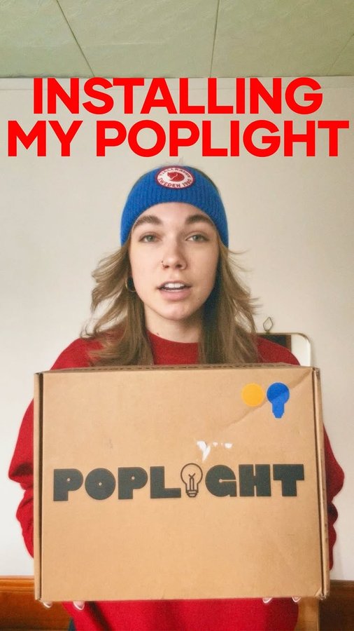 Instagram post by @anabel.delzer for The Poplight. Caption reads: meet my new friend @thepoplight that literally....