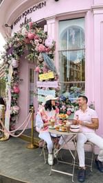 Instagram post by @aryannepadilha for Peggy Porschen. Caption reads: [...] the Fade into Fall Afternoon Tea at....