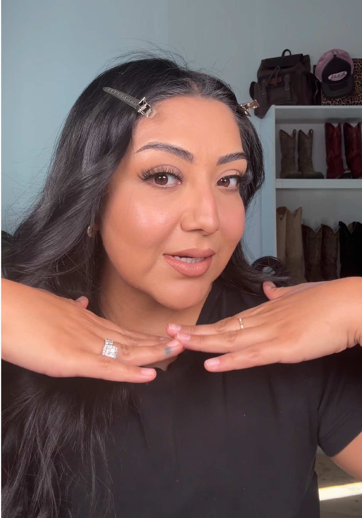 TikTok post by @lorraineehrhardt for BASMA Beauty. Caption reads: I must try the other shades too @BASMA Beauty....