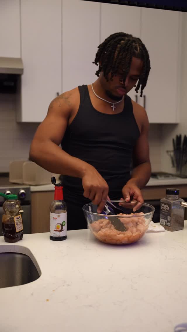 Instagram post by @treyrich._ for Caraway Home. Caption reads: been adding even more discipline and getting back....