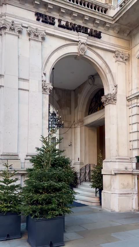Instagram post by @elensham for The Langham Hotels & Resorts. Caption reads: One more excellent festive afternoon tea to put on....