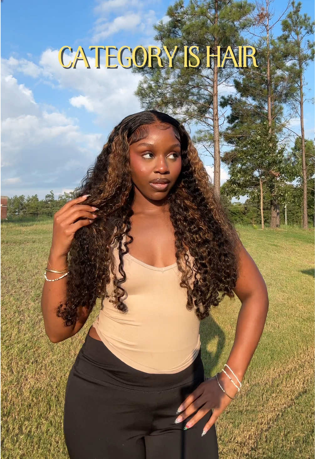 TikTok post by @jadatyshene for Bangjazzhair. Caption reads: The category is hairrrrr😍😍😍😍 @bangjazzhair....