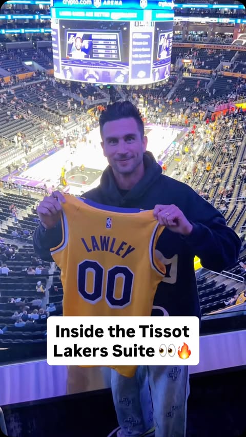 Instagram post by @jlawbball for TISSOT. Caption reads: @tissot_official had a few special surprises for....