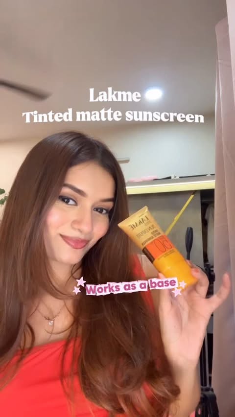 Instagram post by @shreyaladkat for Lakmé Skin. Caption reads: What’s in my bag? My everyday glow essential—Lakmé....