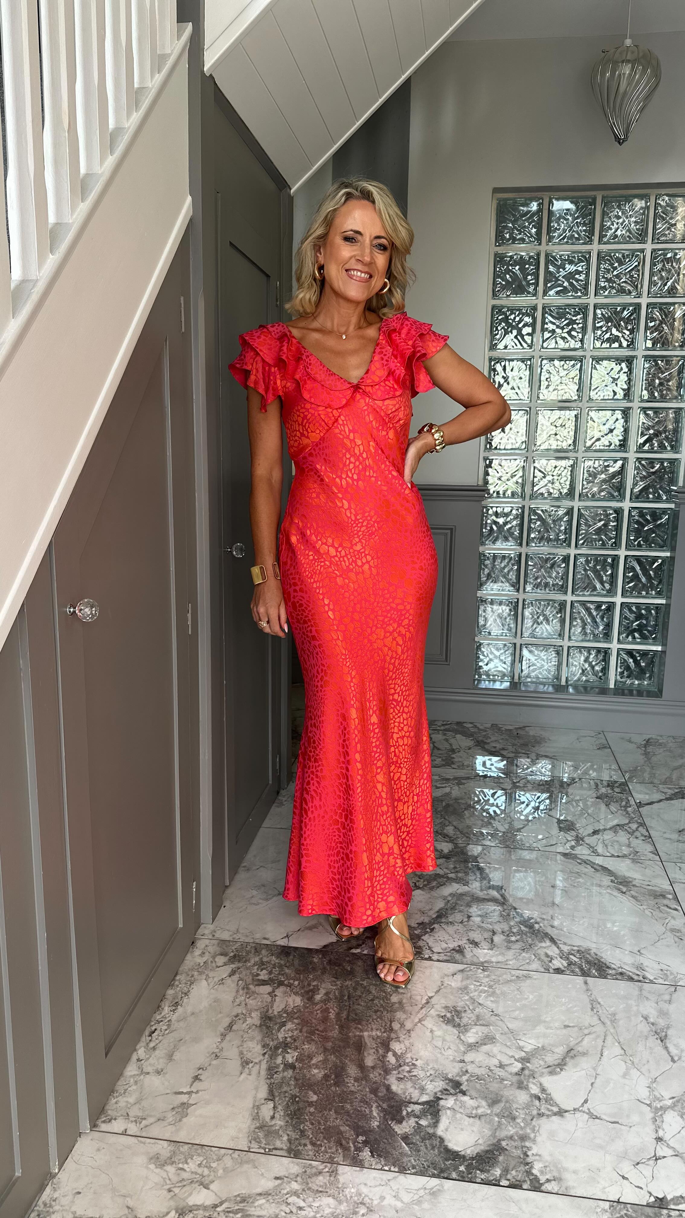 Instagram post by @michelle_upthelane for Never Fully Dressed. Caption reads: About the dress 💃

Debs night for one of the....