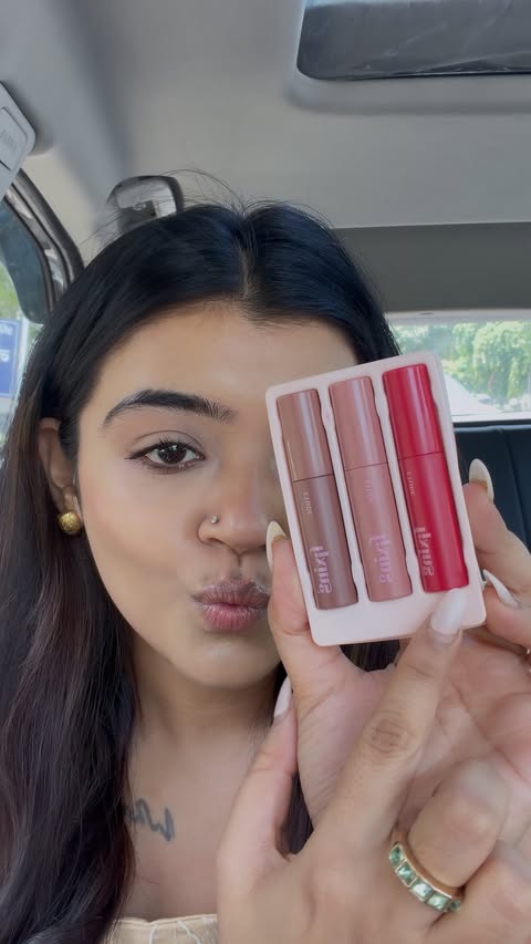 Instagram post by @gaurieerohatgi for Etude House. Caption reads: Currently obsessed with these lip tints from....
