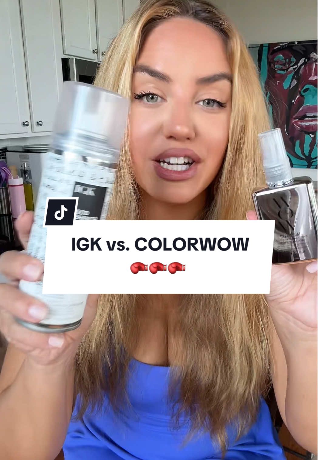 TikTok post by @lorenrosko for IGK Hair. Caption reads: [...] a winner! Ding ding ding!!! @IGK Hair....