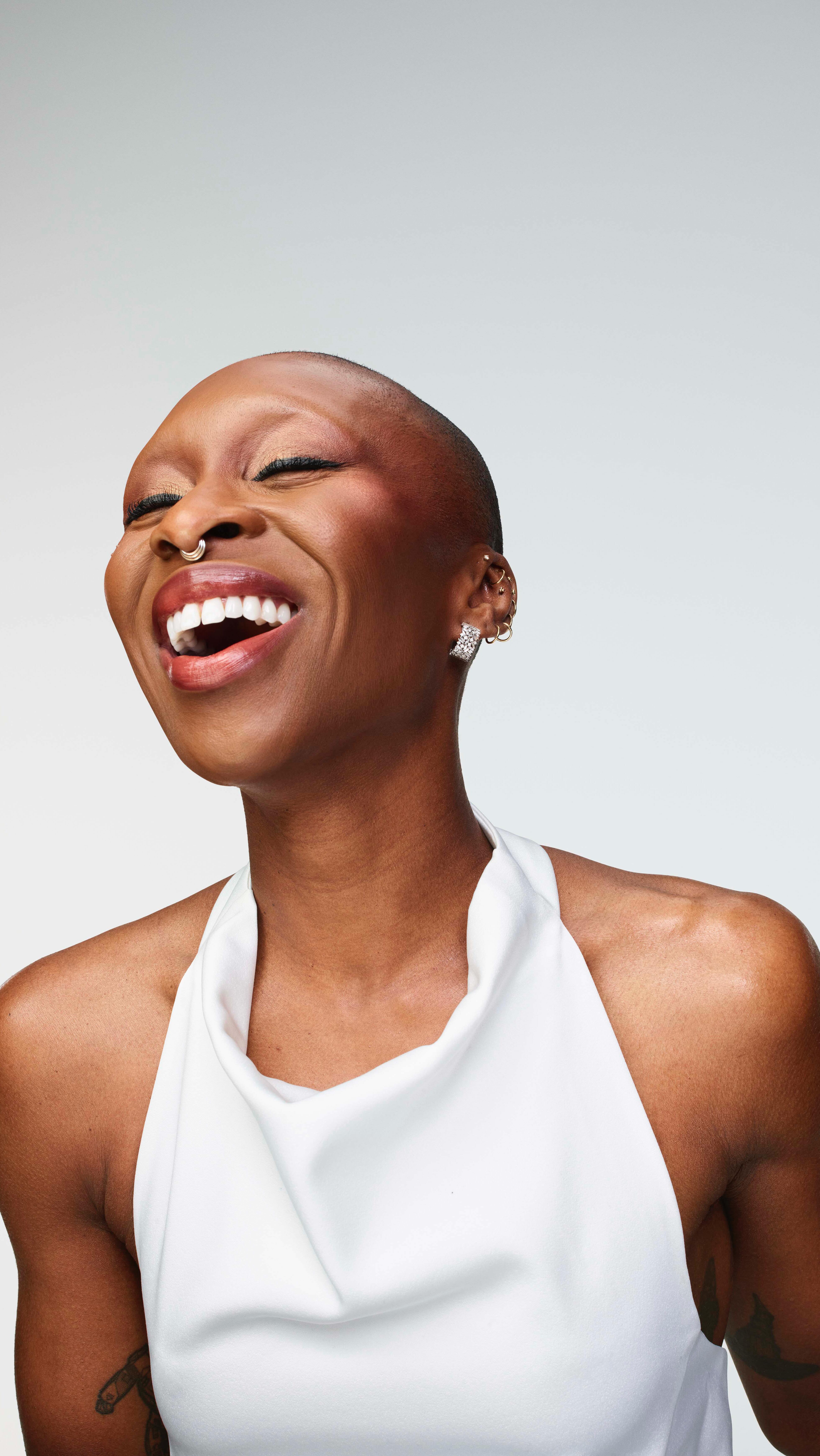 Instagram post by @cynthiaerivo for Clinique. Caption reads: Makeup that makes you look and feel like you?....