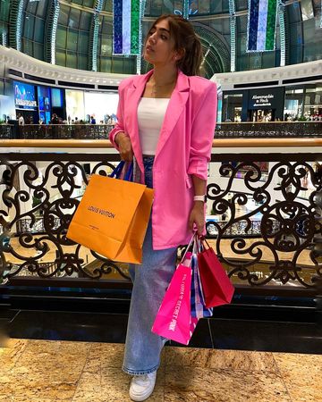 Instagram post by @najwahubaishy for Majid Al Futtaim. Caption reads: Get ready to shop till you drop at the 3 day super....