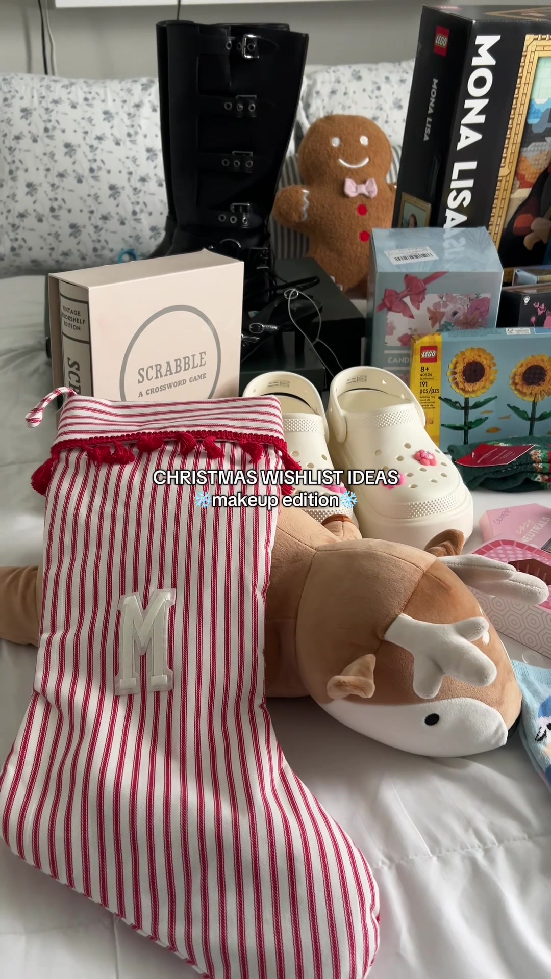 TikTok post by @michinicol14 for Glamnetic. Caption reads: Christmas is here!!!!  @ColourPop Cosmetics ....