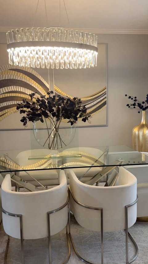 Instagram post by @dreamhome_decor_ for Z Gallerie. Caption reads: [...] Stillness in Motion wall art set from....