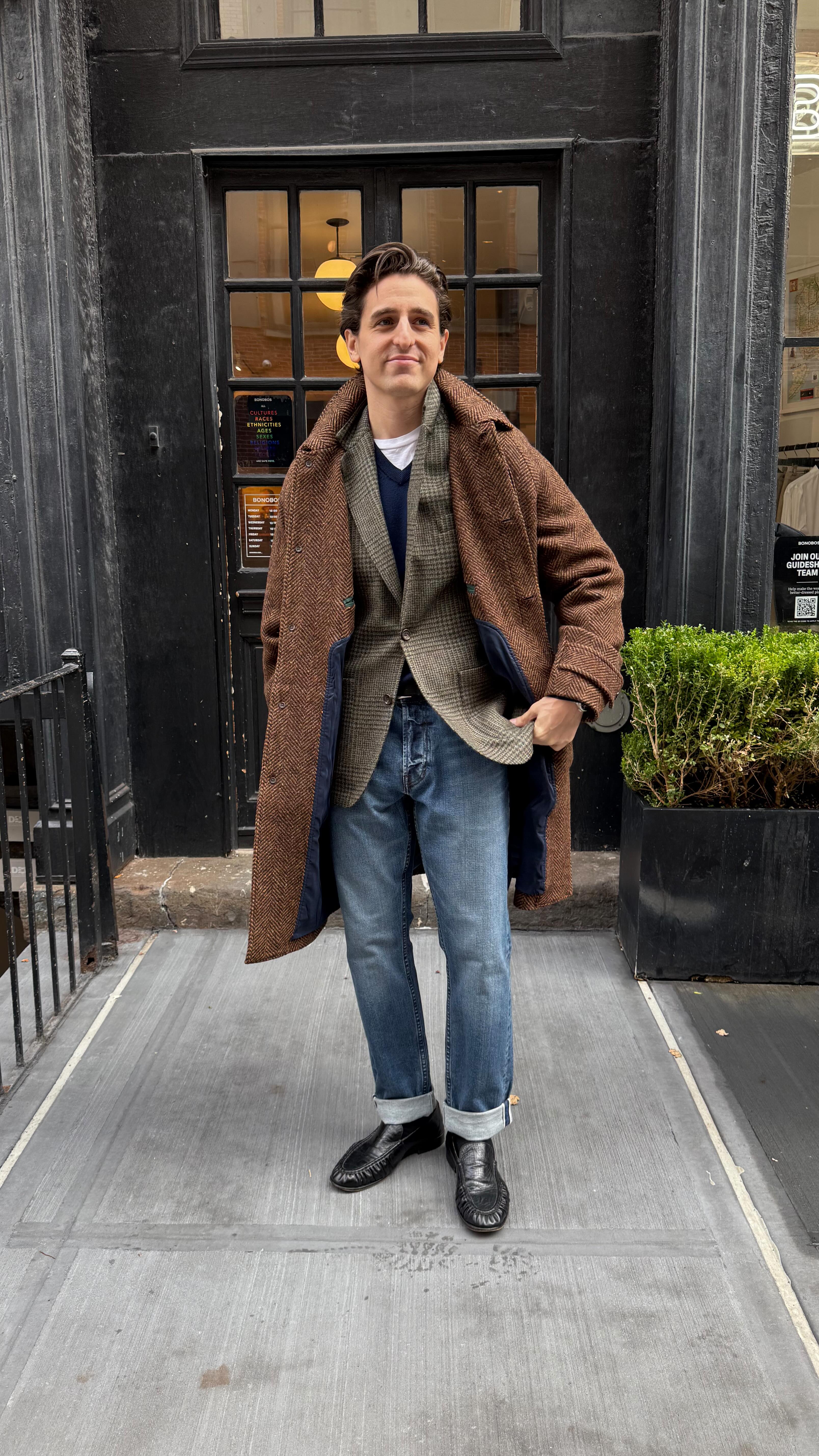 Instagram post by @jakewoolfstack for Bonobos. Caption reads: How to dress for the holidays: 3 simple and easy....