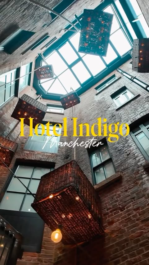 Instagram post by @mamuciummcr for Hotel Indigo. Caption reads: 📍Hotel Indigo, Manchester @hotelindigomcr [...].