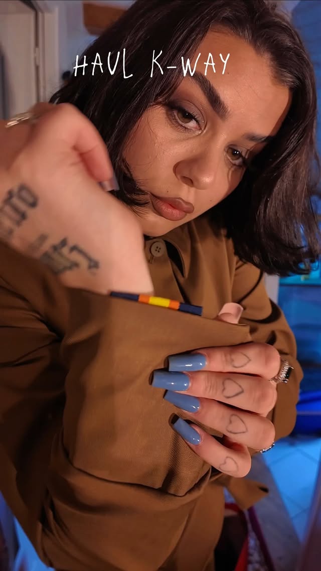 Instagram post by @shaynapropagandeclub for K-way. Caption reads: @kway_official @mathildecavaliere [...].