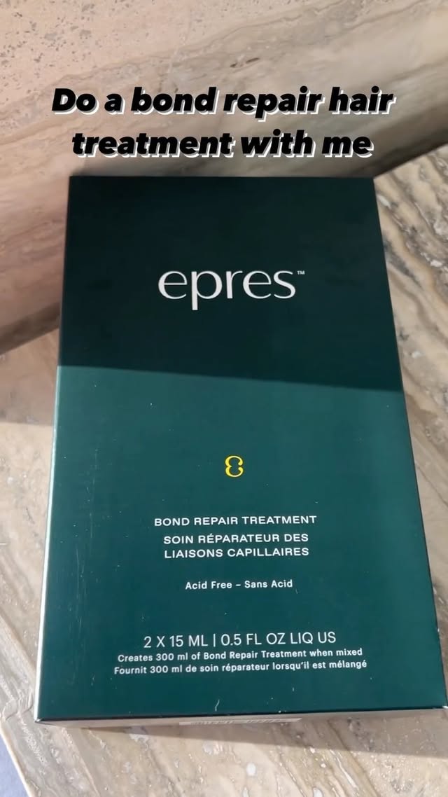 Instagram post by @goldenbunni for Epres. Caption reads: Loving the new EPRES bond treatment— Wanted to....