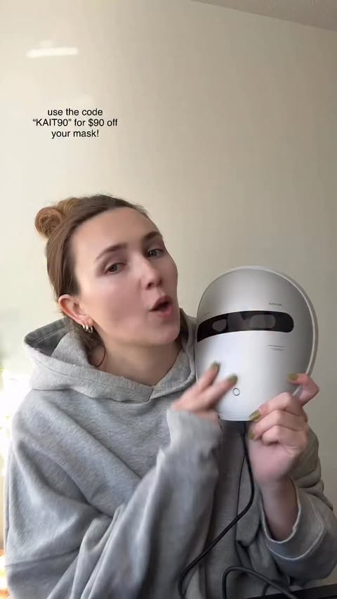 Instagram post by @kait.grange for AMIRO Official. Caption reads: @amiroglobal purify mode is SAVING my skin 5....