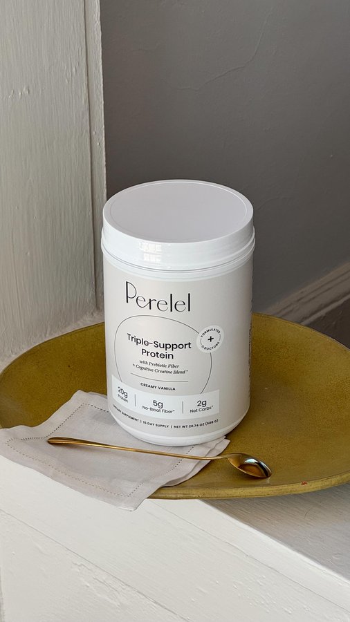 Instagram post by @accidentalinfluencer for Perelel. Caption reads: So happy to have @perelelhealth new Triple-Support....