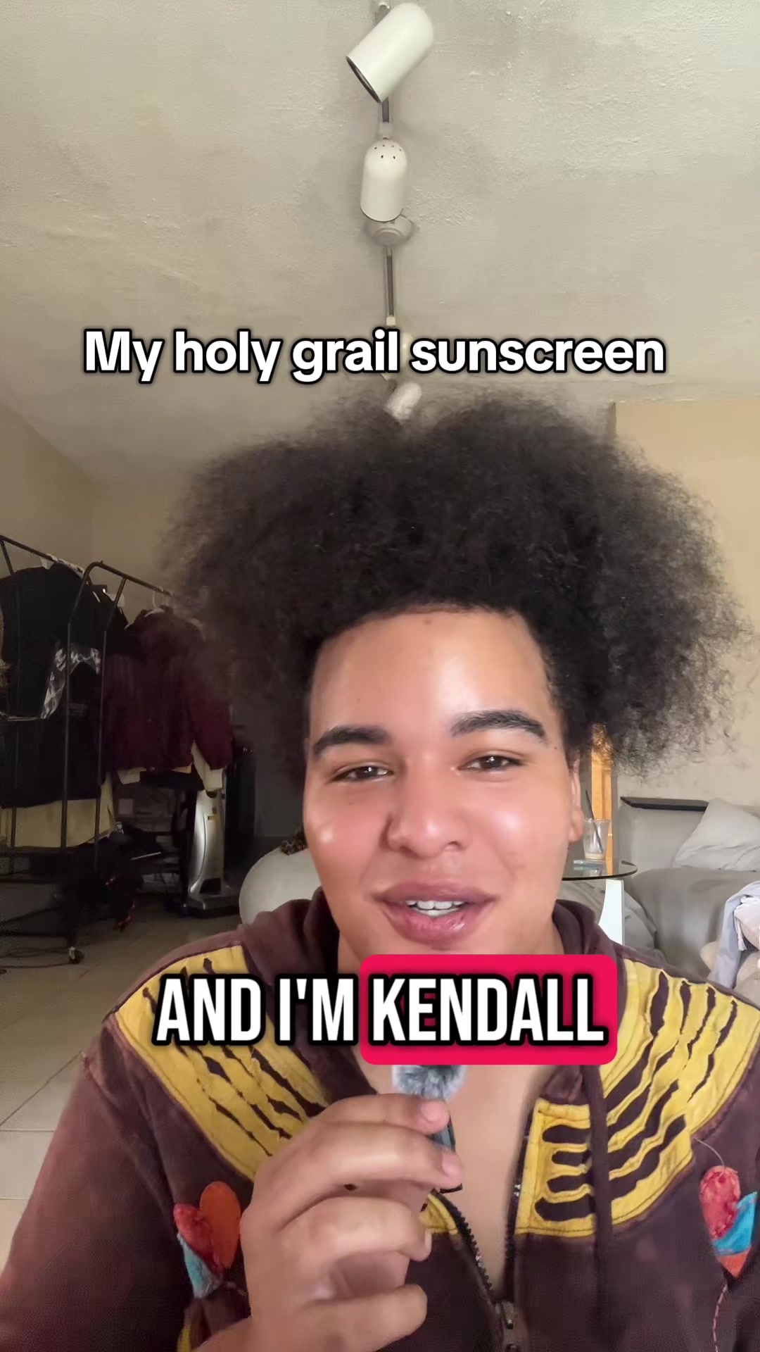 TikTok post by @flowerchildbus for KraveBeauty. Caption reads: The Krave beauty beet the sun sunscreen is my holy....