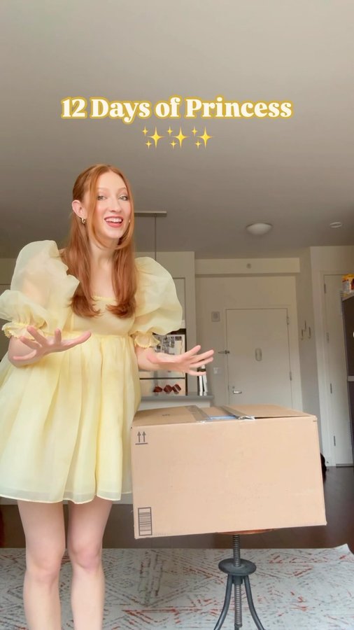 Instagram post by @melissabecraft for Disney Princess. Caption reads: [...] with me 📦👑✨ It’s the 12 Days of Disney....