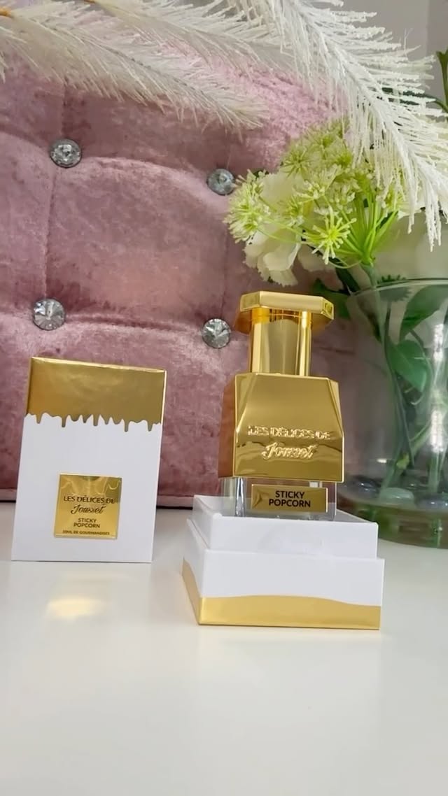 Instagram post by @evaperfumeandlifestyle for Jousset Parfums. Caption reads: Sticky Popcorn Jousset Parfums This smells exactly....