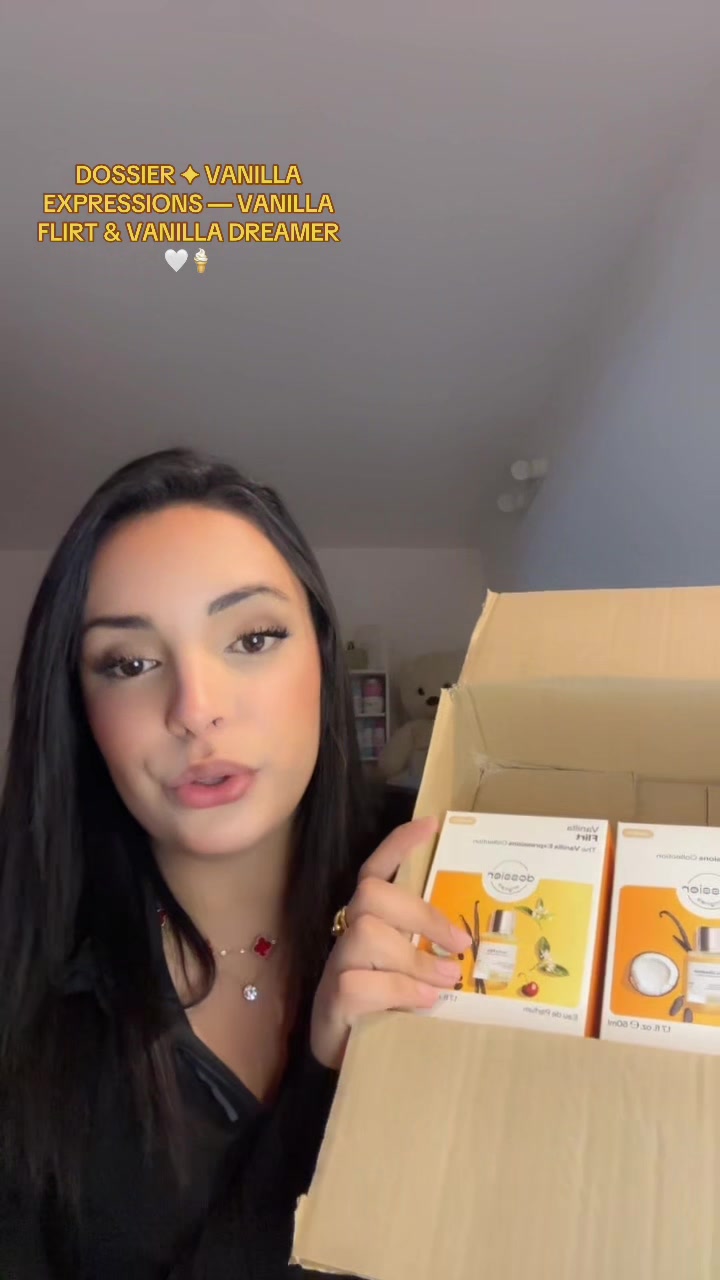 TikTok post by @assil75090 for Dossier Perfume. Caption reads: @Dossier Perfume produits offerts* [...].