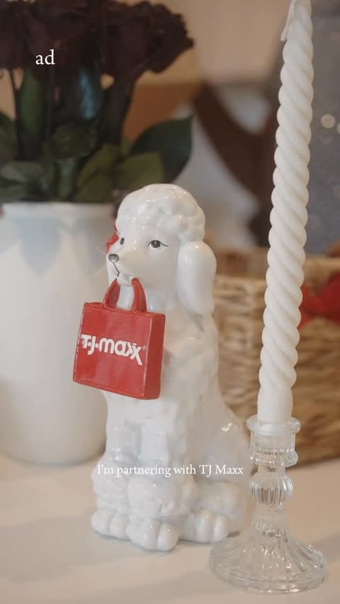 Instagram post by @enigivensunday for TJ Maxx. Caption reads: My love language? Curating gifts that feel....