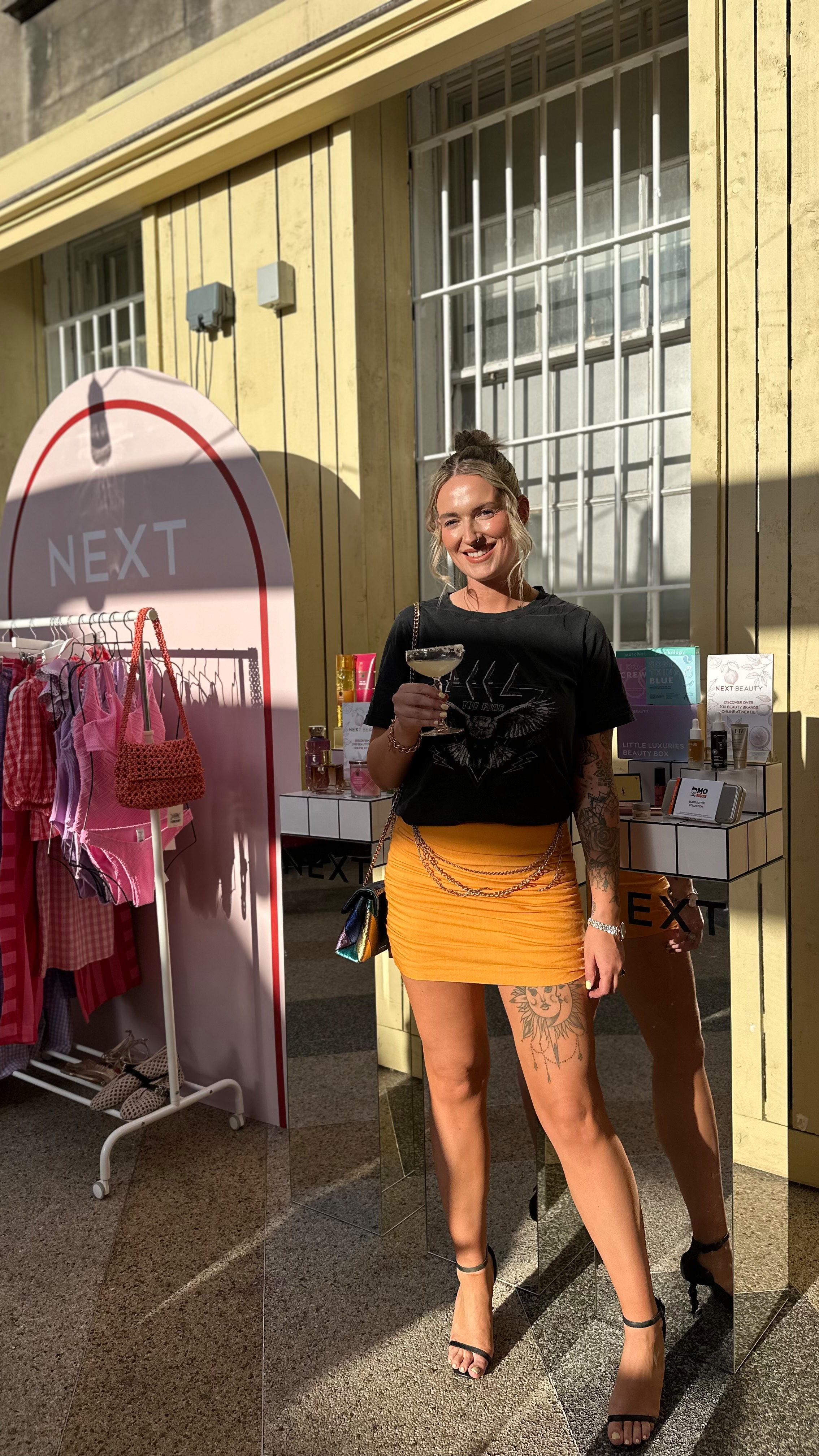 Instagram post by @themindofamammy for Vavavoom. Caption reads: 🍊 Which would you have chosen? Strappy heel or....