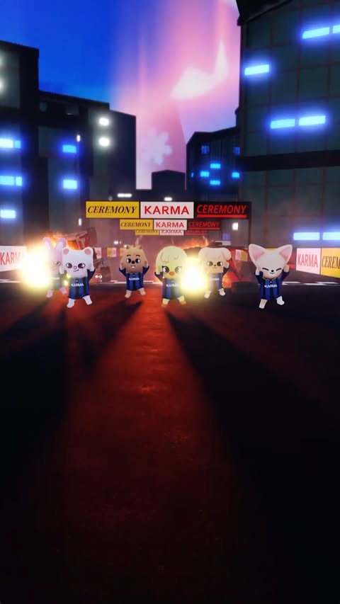 Instagram post by @realstraykids for Roblox. Caption reads: STAY! Make sure to check out the SKZOO show and....