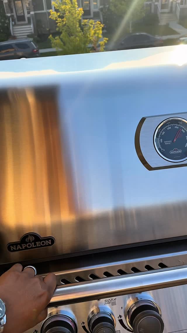 Instagram post by @omarfarah for Napoleon. Caption reads: Tried something new this weekend, lamb shawarma....