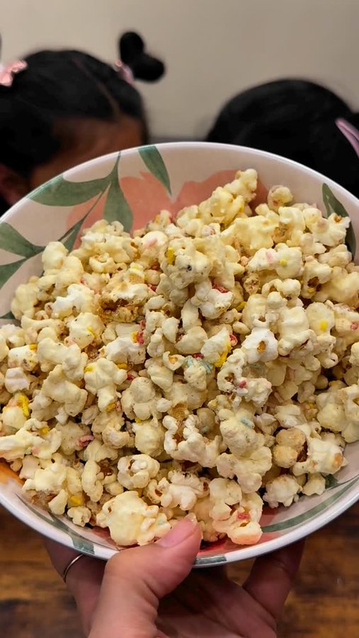 Instagram post by @khush_reviewingtales for EATABLE. Caption reads: These birthday cake flavour popcorns from....
