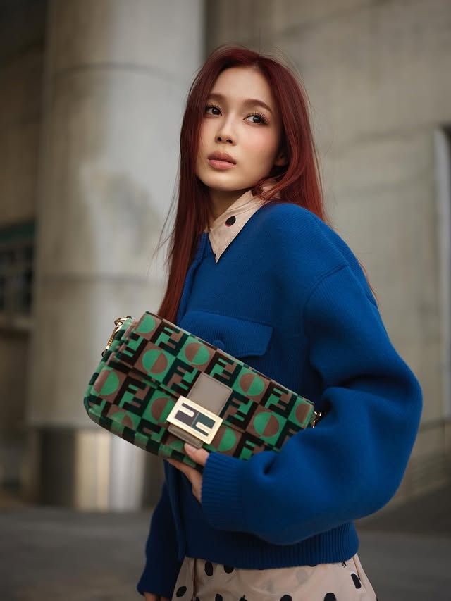 Instagram post by @loverrukk for Fendi. Caption reads: Falling hard for the dots and the Baguette 
#Fendi....