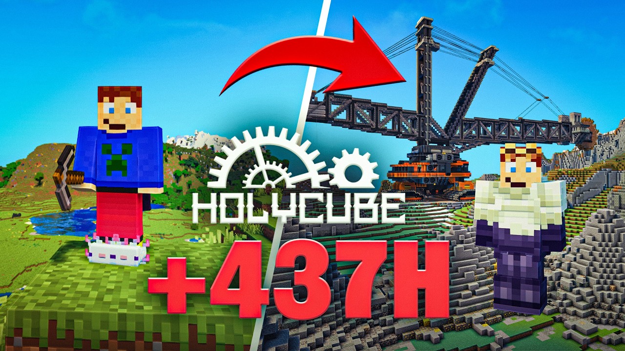 YouTube post by @aypierre for Holy Squad. Caption reads: Ils m'ont Forcé à Jouer 437h en CONTINU sur....