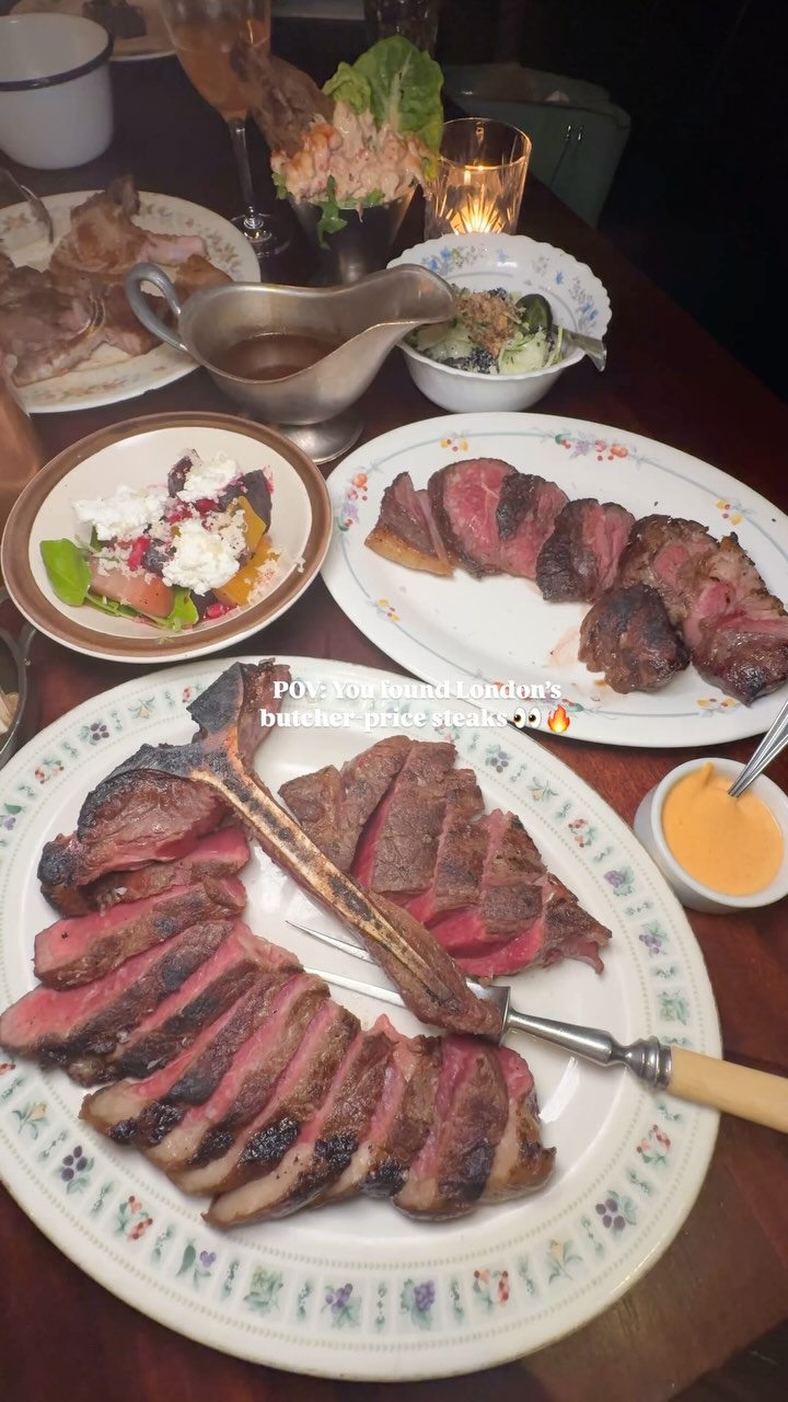 Instagram post by @truffleandtoast for Blacklock. Caption reads: [...] quality steaks at the only and only....