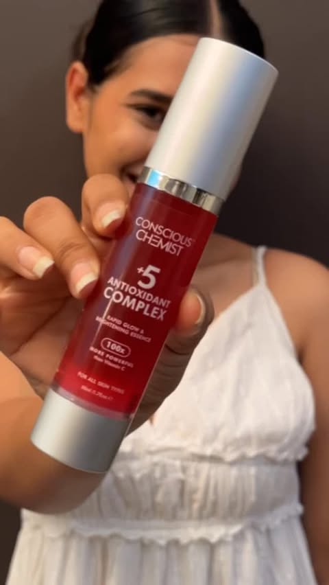 Instagram post by @priyanshie_shukl for Conscious Chemist. Caption reads: My little glow secret ✨❤️ Meet the Conscious....