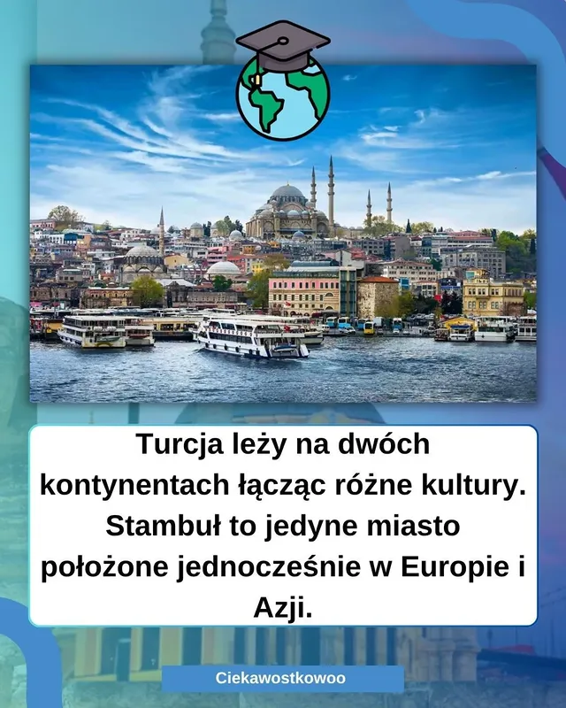 Instagram post by @ciekawostkowoo for Wakacje.pl. Caption reads: [...] 🌍 Współpraca płatna z @wakacje.pl....