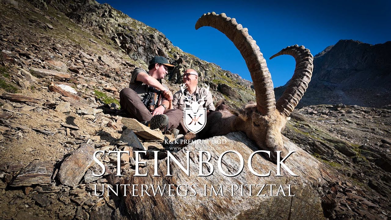 YouTube post by @kukpremiumjagd for Leica Camera. Caption reads: Alpine Ibex Hunt in the Pitztal Valley | Alpine....