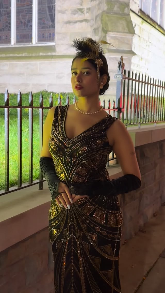 Instagram post by @crazy_gamete for BABEYOND. Caption reads: [...] a whole lot of 20s magic. 💕
Dress -....