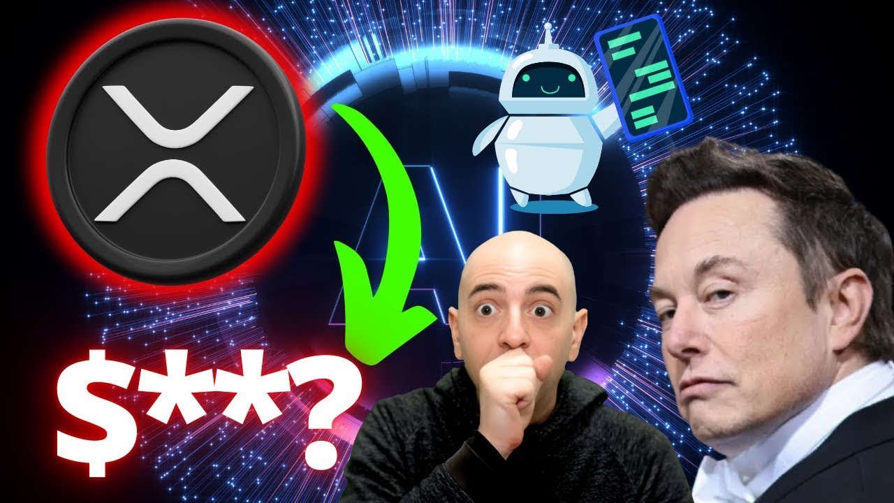 YouTube post by @MoneyMakerAviLev for moomoo. Caption reads: XRP JUST IN! ELON MUSK AI JUST PREDICTED THE PRICE....