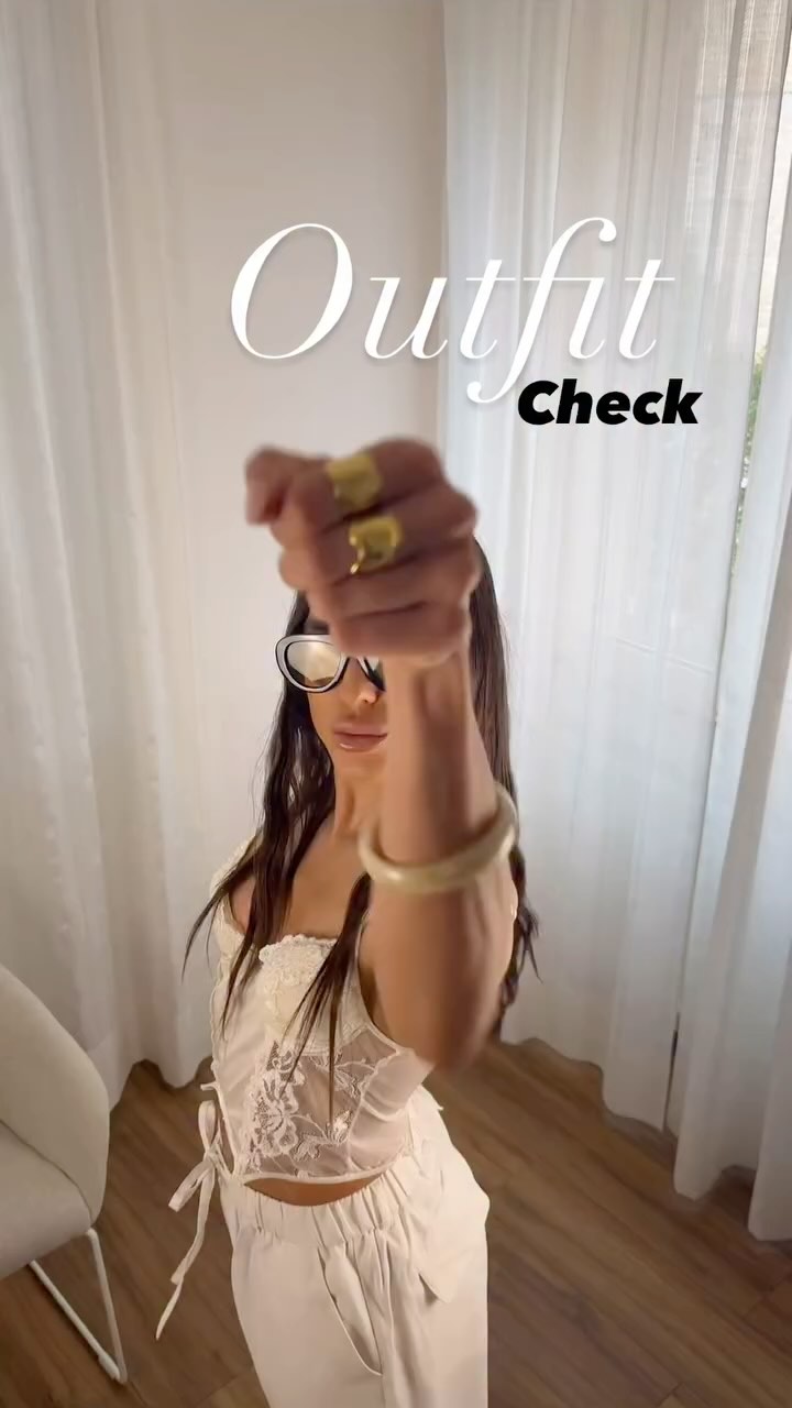 Instagram post by @la.cosy for OS Sunglasses. Caption reads: Outfit check @hemiblurr 🤍 #outfitcheck #oot....