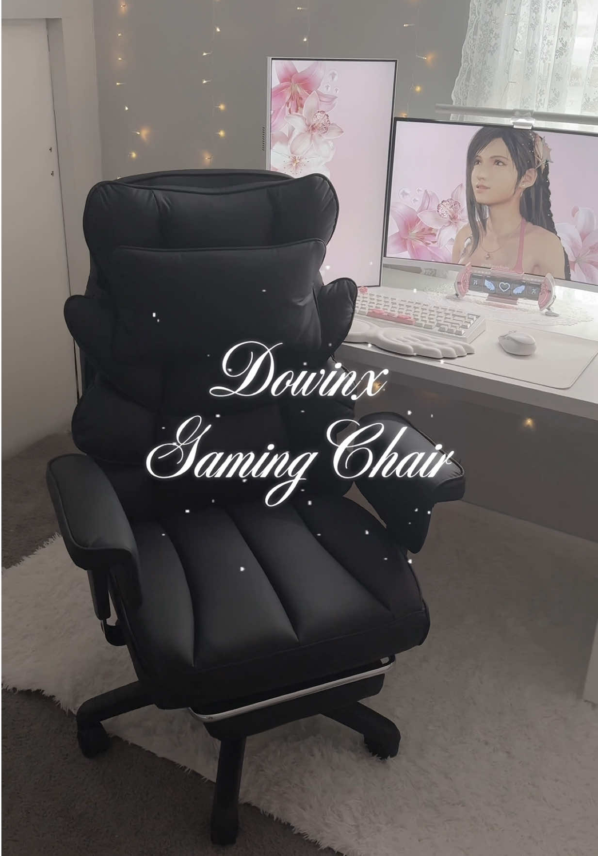 TikTok post by @sxftangelbaby for DOWINX. Caption reads: [...] chair i’ve owned! thank you so much @Dowinx....