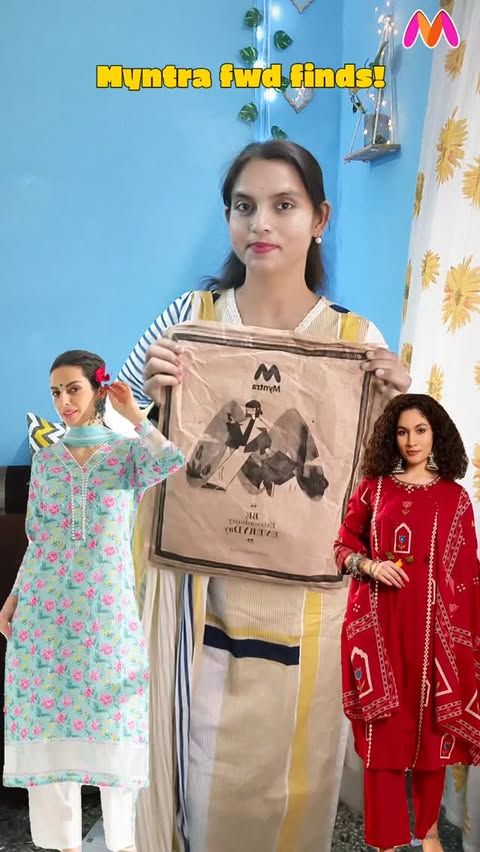 Instagram post by @twinsmummatales for HaulPack. Caption reads: Comment link ✨🪷🌙🧿🖇️ #myntra #endofseasonsale....