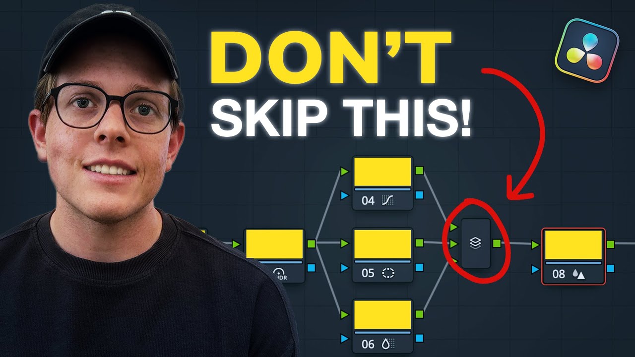 YouTube post by @grahamhunt_ for Audiio. Caption reads: Nodes EXPLAINED – The Secret to Pro Color Grading....