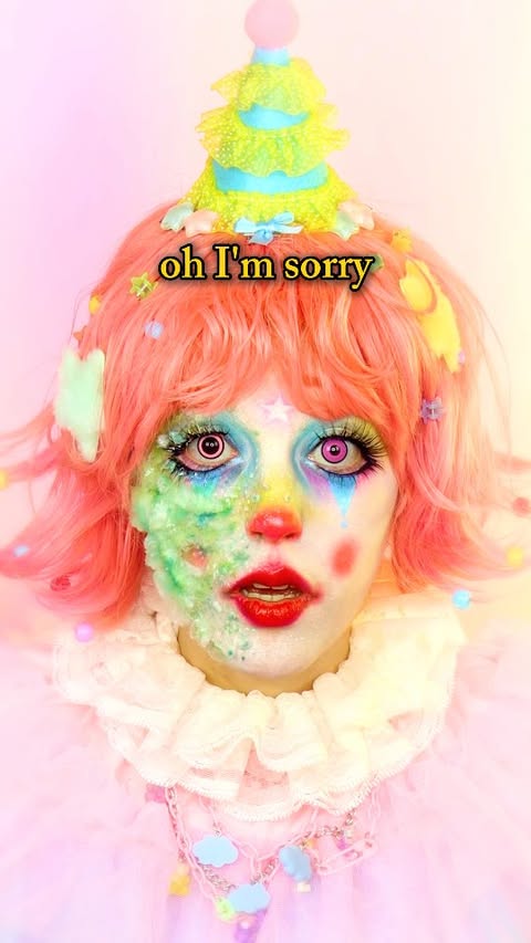 Instagram post by @sweetysetsu for Mehron Makeup. Caption reads: oh I'm sorry 😲
~
flowerknows_global code....