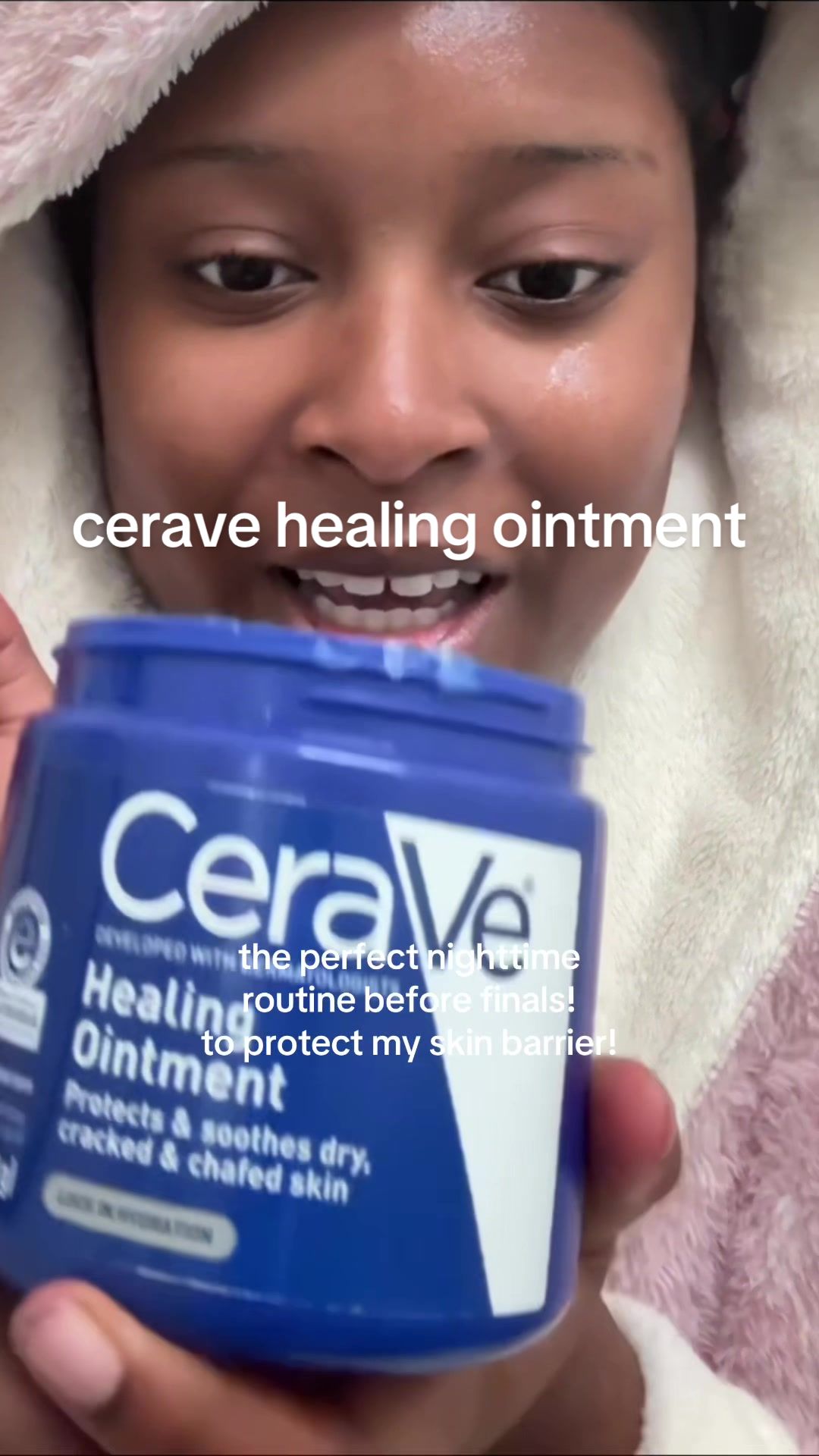TikTok post by @jennipoppi for College Fashionista. Caption reads: [...] #CeraVersity @CeraVe @College Fashionista....
